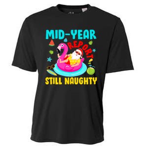 Mid Year Report Still Naughty Christmas In July Santa Cooling Performance Crew T-Shirt