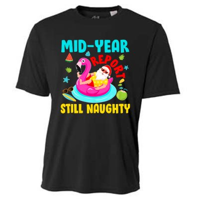 Mid Year Report Still Naughty Christmas In July Santa Cooling Performance Crew T-Shirt