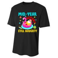 Mid Year Report Still Naughty Christmas In July Santa Performance Sprint T-Shirt