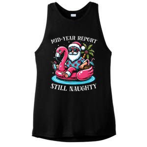 Mid Year Report Still Naughty Christmas In July Beach Summer Ladies PosiCharge Tri-Blend Wicking Tank