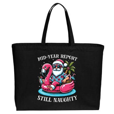 Mid Year Report Still Naughty Christmas In July Beach Summer Cotton Canvas Jumbo Tote