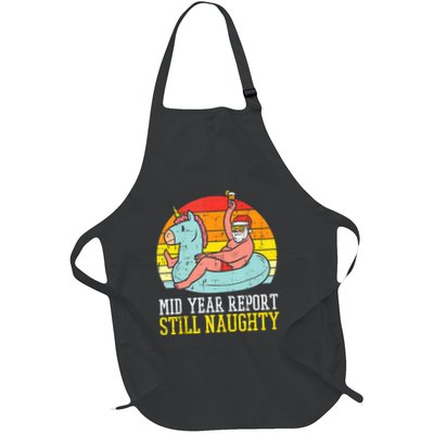 Mid Year Report Still Naughty Santa Summer Christmas In July Tank Top Apron