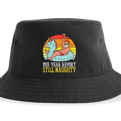 Mid Year Report Still Naughty Santa Summer Christmas In July Tank Top Sustainable Bucket Hat