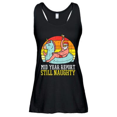 Mid Year Report Still Naughty Santa Summer Christmas In July Tank Top Ladies Essential Flowy Tank