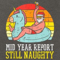 Mid Year Report Still Naughty Santa Summer Christmas In July Tank Top Cotton Canvas Backpack