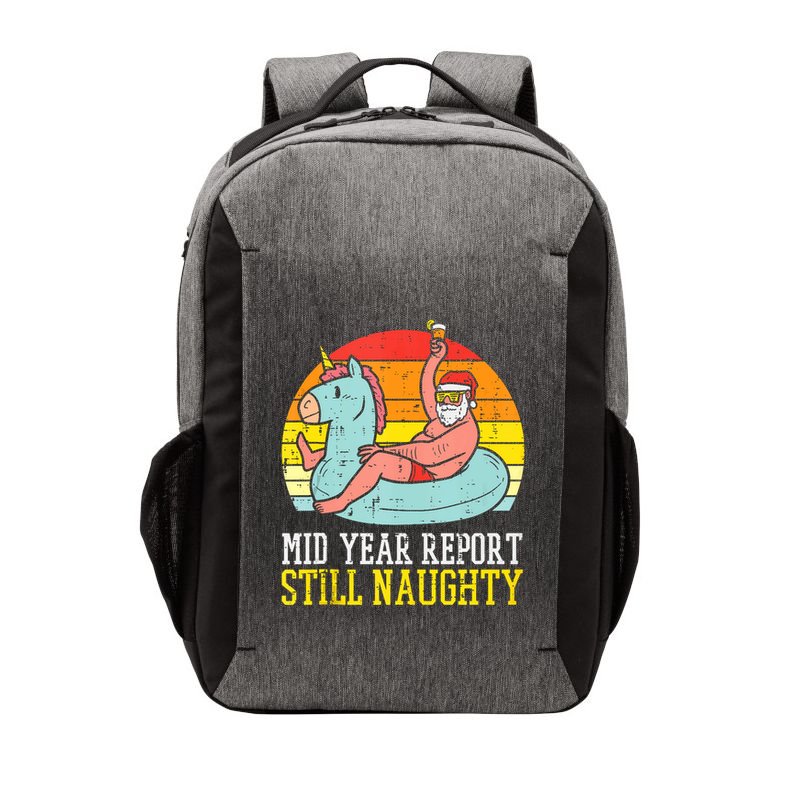 Mid Year Report Still Naughty Santa Summer Christmas In July Tank Top Vector Backpack