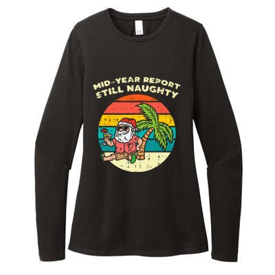 Mid Year Report Still Naughty Santa Beach Christmas In July Womens CVC Long Sleeve Shirt