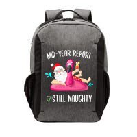 Mid Year Report Still Naughty Christmas In July Santa Funny Vector Backpack