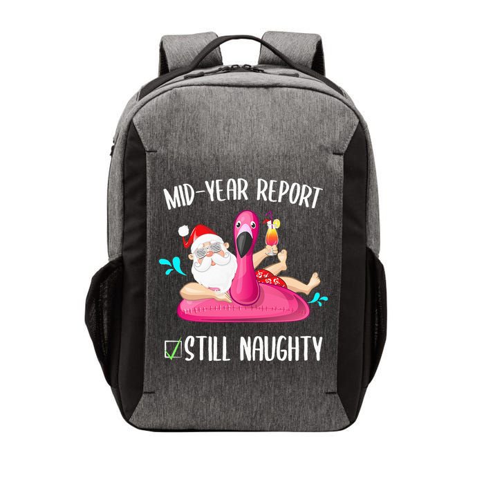 Mid Year Report Still Naughty Christmas In July Santa Funny Vector Backpack
