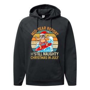 Mid Year Report Still Naughty Christmas In July Hello Summer Performance Fleece Hoodie