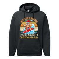 Mid Year Report Still Naughty Christmas In July Hello Summer Performance Fleece Hoodie