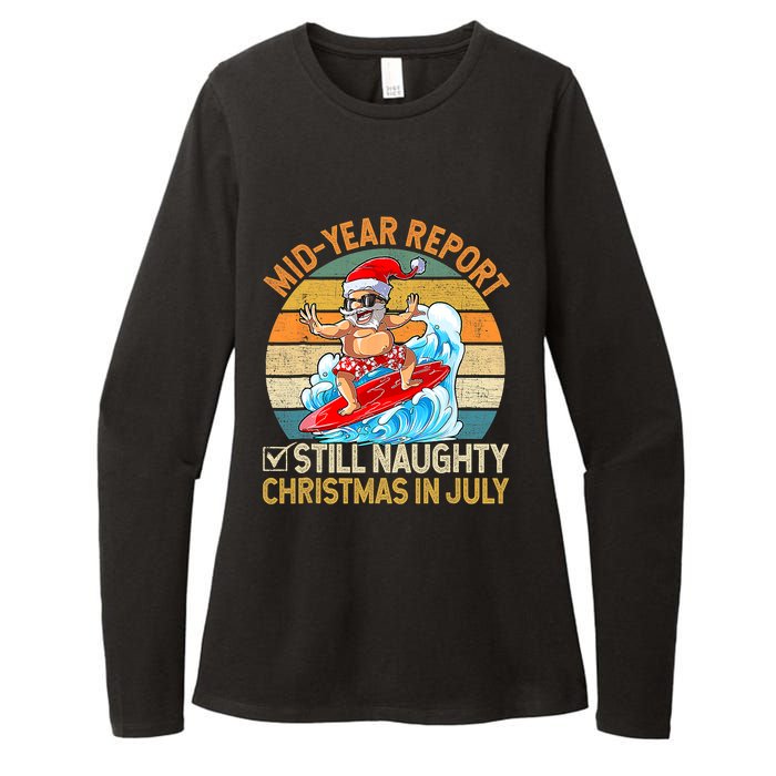 Mid Year Report Still Naughty Christmas In July Hello Summer Womens CVC Long Sleeve Shirt