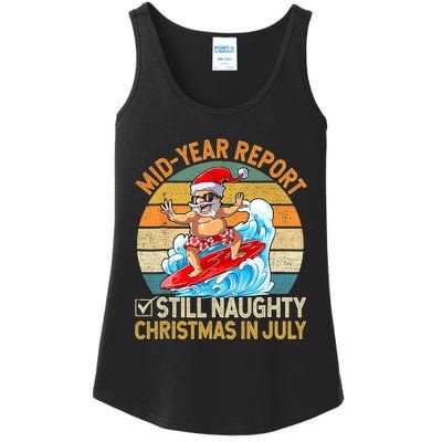 Mid Year Report Still Naughty Christmas In July Hello Summer Ladies Essential Tank