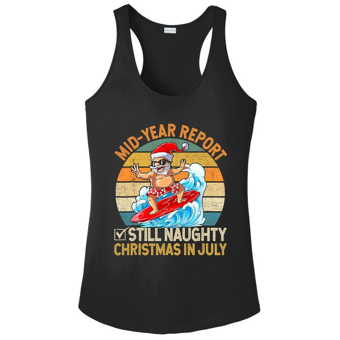 Mid Year Report Still Naughty Christmas In July Hello Summer Ladies PosiCharge Competitor Racerback Tank