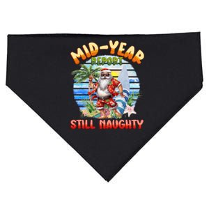 Mid Year Report Still Naughty Christmas In July Hawaii Santa USA-Made Doggie Bandana