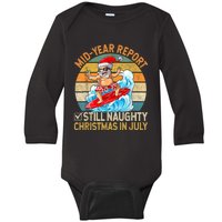 Mid Year Report Still Naughty Christmas In July Hello Summer Baby Long Sleeve Bodysuit