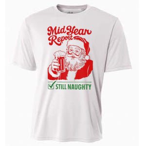 Mid Year Report Still Naughty Christmas In July Santa Claus Cooling Performance Crew T-Shirt