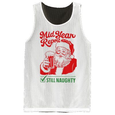 Mid Year Report Still Naughty Christmas In July Santa Claus Mesh Reversible Basketball Jersey Tank