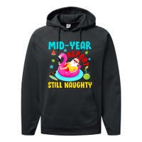 Mid Year Report Still Naughty Christmas In July Santa Performance Fleece Hoodie