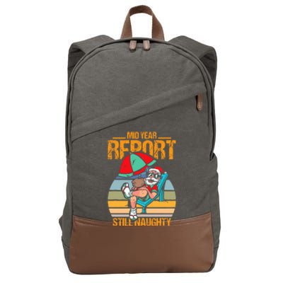 mid year report still naughty christmas in july Cotton Canvas Backpack