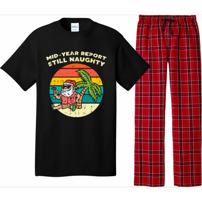 Mid Year Report Still Naughty Santa Beach Christmas In July Pajama Set