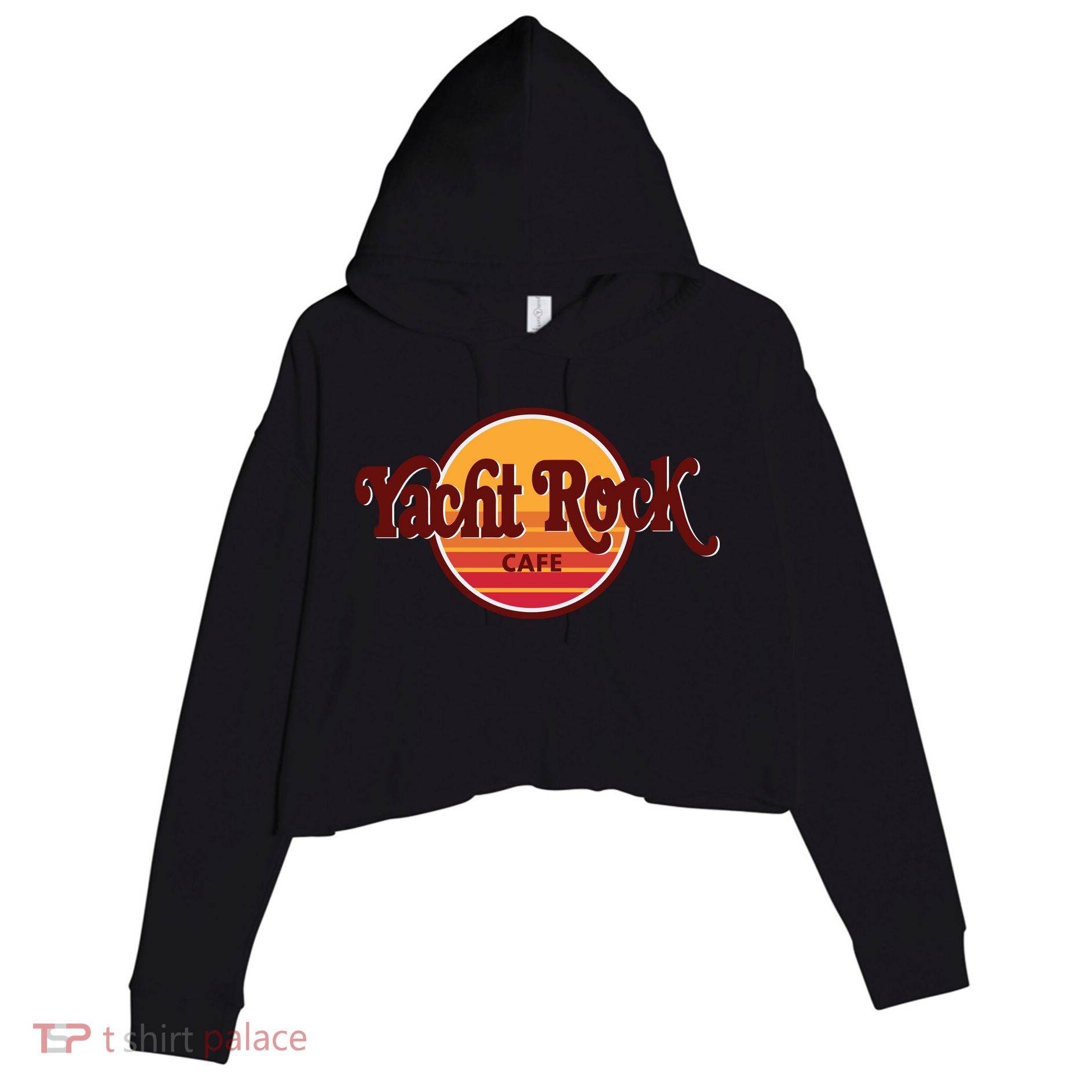 Middleclassfancy Yacht Rock Cafe Crop Fleece Hoodie