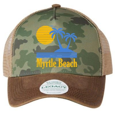 Myrtle Beach Summer Palm Tree Legacy Tie Dye Trucker Hat