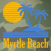 Myrtle Beach Summer Palm Tree Legacy Tie Dye Trucker Hat