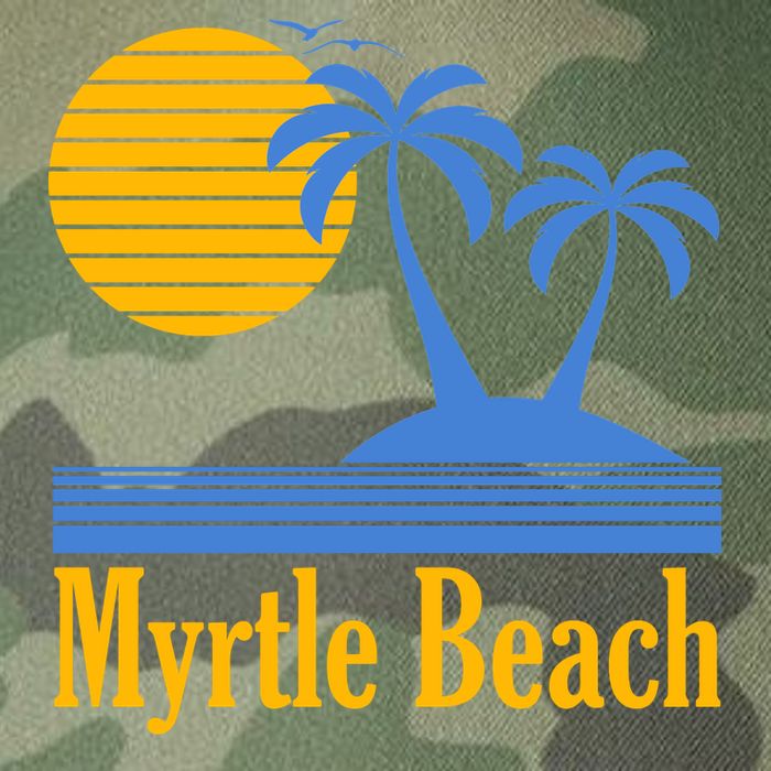 Myrtle Beach Summer Palm Tree Legacy Tie Dye Trucker Hat
