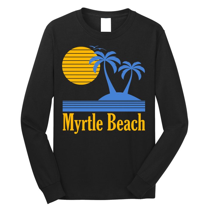 Myrtle Beach Summer Palm Tree Long Sleeve Shirt