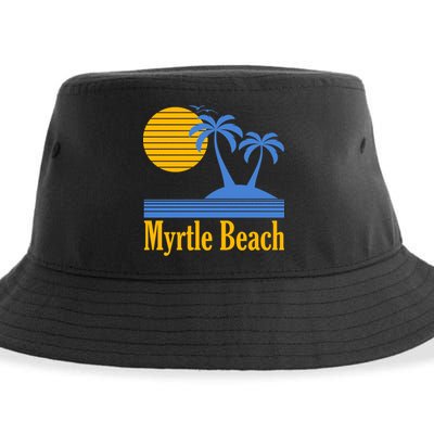Myrtle Beach Summer Palm Tree Sustainable Bucket Hat