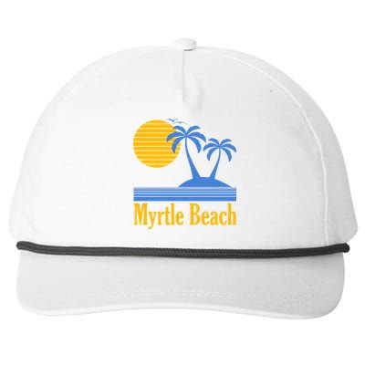 Myrtle Beach Summer Palm Tree Snapback Five-Panel Rope Hat