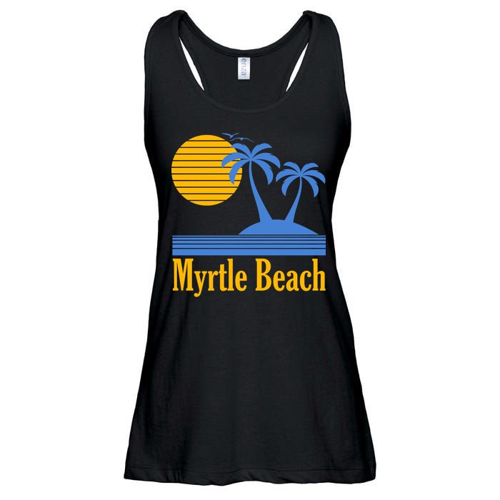 Myrtle Beach Summer Palm Tree Ladies Essential Flowy Tank