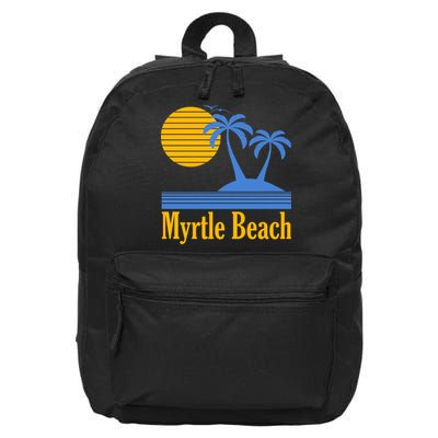 Myrtle Beach Summer Palm Tree 16 in Basic Backpack