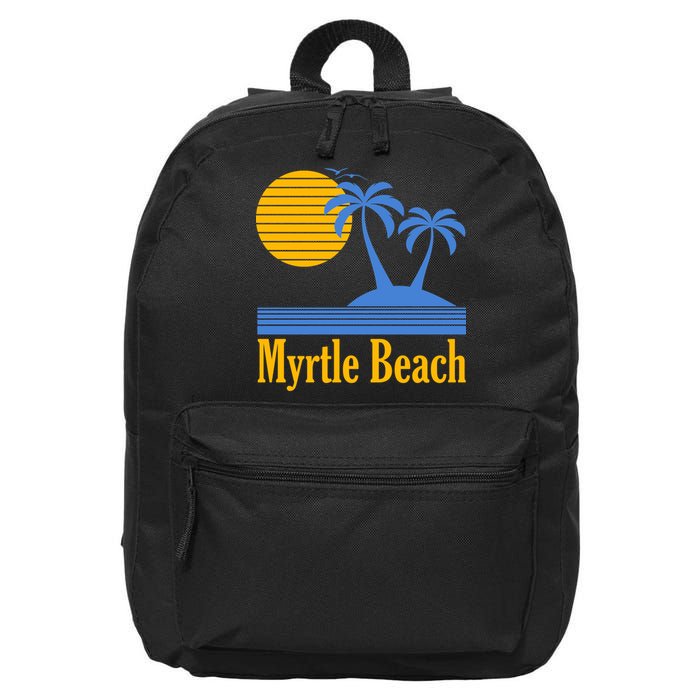 Myrtle Beach Summer Palm Tree 16 in Basic Backpack