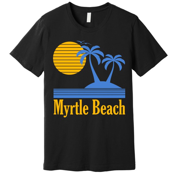 Myrtle Beach Summer Palm Tree Premium T-Shirt