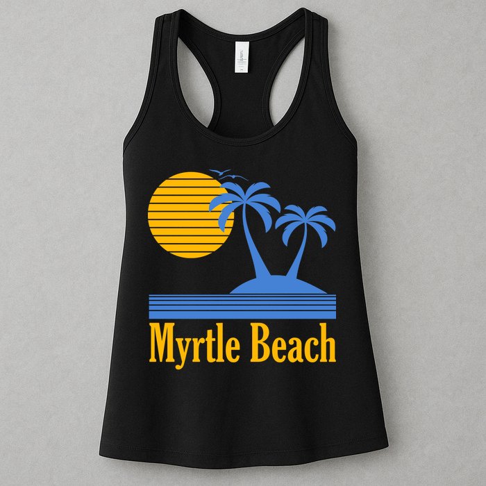 Myrtle Beach Summer Palm Tree Womens Tank Top