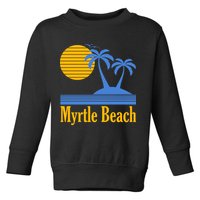 Myrtle Beach Summer Palm Tree Toddler Sweatshirt