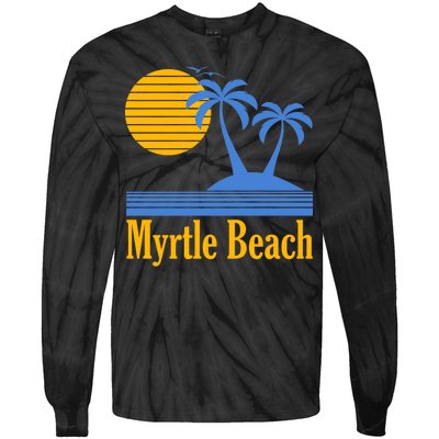 Myrtle Beach Summer Palm Tree Tie-Dye Long Sleeve Shirt