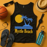 Myrtle Beach Summer Palm Tree Tank Top