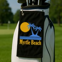 Myrtle Beach Summer Palm Tree Golf Towel