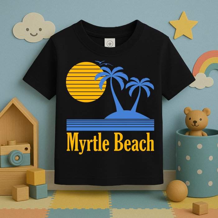 Myrtle Beach Summer Palm Tree Toddler T-Shirt