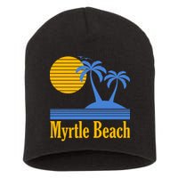 Myrtle Beach Summer Palm Tree Short Acrylic Beanie