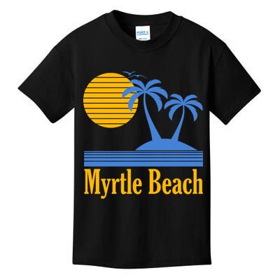 Myrtle Beach Summer Palm Tree Kids T-Shirt