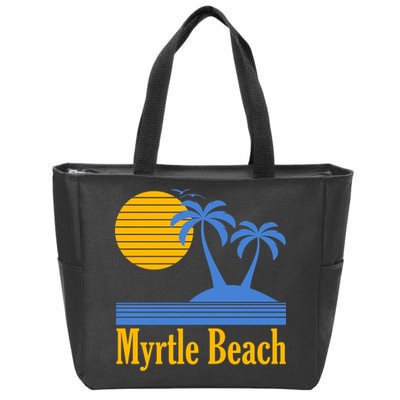 Myrtle Beach Summer Palm Tree Zip Tote Bag