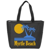 Myrtle Beach Summer Palm Tree Zip Tote Bag