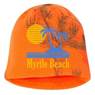 Myrtle Beach Summer Palm Tree Kati - Camo Knit Beanie