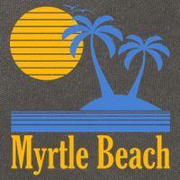 Myrtle Beach Summer Palm Tree Cotton Canvas Backpack