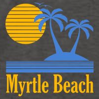 Myrtle Beach Summer Palm Tree Vector Backpack