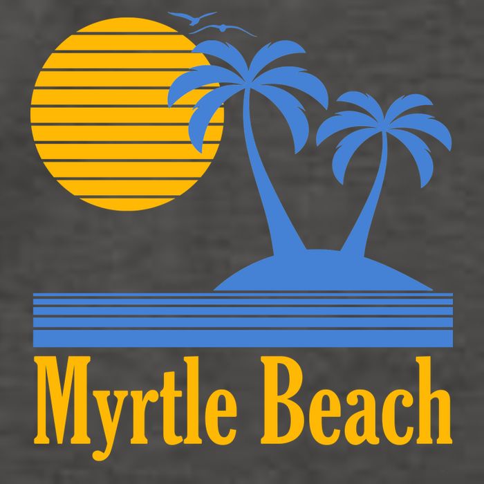 Myrtle Beach Summer Palm Tree Vector Backpack